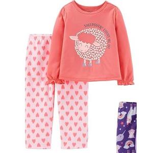 Simple Joys by Carter's Toddler Girl's 2 -Piece Polyester Pajamas Sleepwear, Unicorn/Sheep, 5T PINK