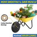 GICOOL 13" Wheelbarrow Tire, 4.00-6 Flat-free Solid Tire and Wheel, with 5/8" or 3/4" Bearings, 1.75" Centered Hub for Wheelbarrow/Wagon/Trolley/Garden Scooter Cart