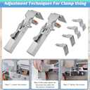 Drawer Front Installation Clamps Adjustable Drawer Fixing Clamp for Cabinet Installation Tools Drawer Front Fixing Clip, 2 Pack Efficient Drawer Face Panel Clamps