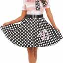 fun shack 50s Sock Hop Costume Outfit for Women, Poodle Skirt Dress, Retro Dance Attire, Vintage Style Costume (XX-Large)
