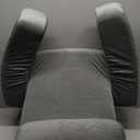 ENITYA 19" Back Support Pillow,Reading Pillow with Attached Arms & Large Pockets, Removable Washable Cover, Wedge for Sitting,Reclining,Watching TV,Post Surgery in Bed,Couch or Floor,Medium Firm,Grey