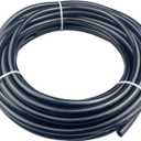 Pneumatic Air Line Tubing: 1/4 Inch OD Polyurethane Hose Pipe (Black-50FT)
