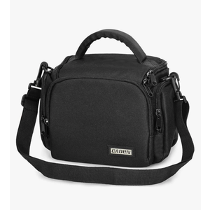 CADeN Compact Camera Shoulder Crossbody Bag Case Compatible for Nikon, Canon, Sony SLR/DSLR Mirrorless Cameras and Lenses Waterproof(1.0 S, Black)
