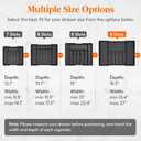 Lifewit Silverware Drawer Organizer, Expandable Utensil Tray for Kitchen, BPA Free Flatware and Cutlery Holder, Adjustable Plastic Storage for Spoons Forks Knives, 15- 27 x 18.5", Black