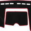 Car Dashboard Cover Compatible for Nissan Rogue 2008-2013, Protective Polyester Red Center Console Interior Trim Dash Cover Mat Pad