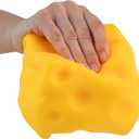 ORB Easy Sqweezy Super Cheesy - Squeeze This Big, Fun, Squishy, Slow Rising, Extra Soft Giant Block of Cheese for Stress Relief - Original Sensory / Fidget Novelty Toy and Gift for Kids and Adults, Height: 4.5 in / Length: 4.5 in