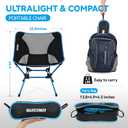 MARCHWAY Ultralight Folding Camping Chair, Heavy Duty Portable Compact for Outdoor Camp, Travel, Beach, Picnic, Festival, Hiking, Lightweight Backpacking (Sky Blue), 19.5D x 20.9W x 26.2H in