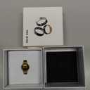 Smart Ring for Women Men, Fitness Tracker Ring with Heart Rate, Sleep Monitoring, Blood Oxygen, Step Counting for iOS and Android, No Subscription Fee, Waterproof, Valentines Day Gifts(Gold, 8)