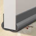 Door Draft Stopper, 36" Cuttable Door Sweep for Bottom of Door, Under Door Draft Blocker Insulator, Weather Stripping Door Seal, Door Gap Filler Soundproof, Dust Blocker, Noise Stopper (Grey, 36") 