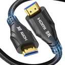 Highwings Long HDMI Cable 20 FT, 10K 8K 4K Ultra HD High Speed 2.1 HDMI Cable 48Gbps Braided Cord-4K@120Hz 8K@60Hz, DTS:X, HDCP 2.2&2.3, Dynamic HDR 10 Compatible with Roku TV/PS5/HDTV/Blu-ray