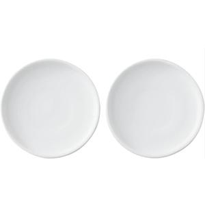 6 inch Matte Wihte Ceramic Plant Saucer (2 Pack)-Ceramic Drainage Tray for Plant Pot (White)