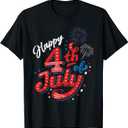 Happy 4th Of July Cool Independence Day Patriotic American T-Shirt