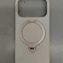 TORRAS Q3 Silicone 360 Spin for iPhone 17 Pro Case with Stand, Fit for MagSafe, Magnetic Ring Kickstand with Camera Control, Liquid Silicone Rubber Soft Phone Case for iPhone 17 Pro 6.3'', Light Ivory