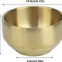 Paper Clip Holder Container & Organizer Dispenser,Stainless Steel Desk Storage Bowl Desktop Decor Office Accessories for Binder Clips Bobby Pins Thumbtacks Jewelry (Golden)