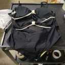 WDIRARA Women's Contrast Trim One Piece Swimsuit Spaghetti Strap High Cut Swimwear (Large, Black and White)