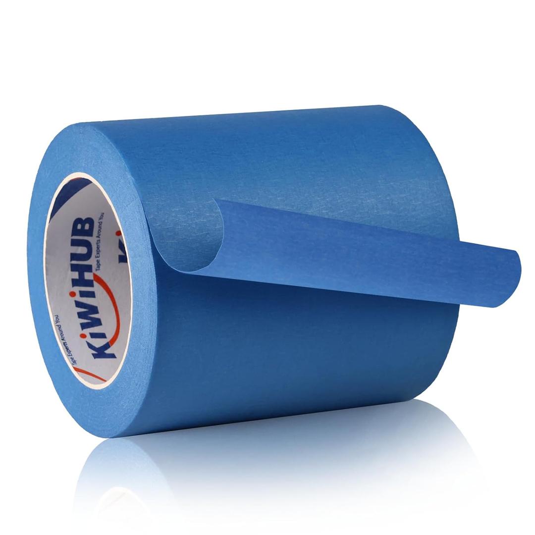Wide Blue Painters Tape, 5in x 55Y, Blue Masking Tape for Painting, Laser Cutting/Engraving & 3D Printing, 21-Day Clean Removal