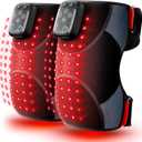 LTW Knee Massager with Heat and Red Light, Cordless Heated Knee Brace with 3 Heat/3 Vibration/5 Light Levels, 72 Red Lights, 5000mAh Massager for Knee Elbow Shoulder(2 Pack)