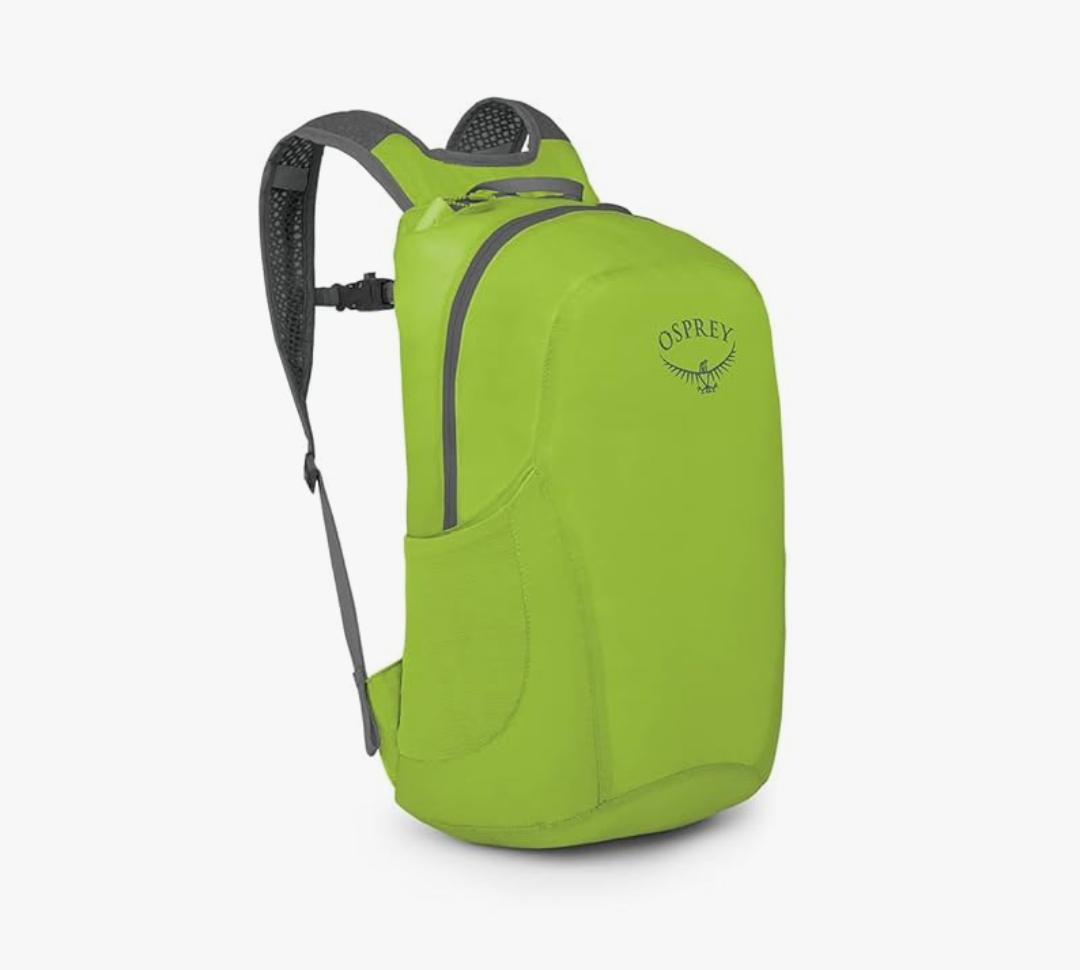 Osprey Ultralight Collapsible Stuff Pack, Limon Green - Lightweight, Packable Travel Backpack — Extra Bag For Travel and Every Day — 18 L Capacity Daypack to Expand Luggage Limon