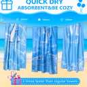 Personalized Microfiber Monogrammed Beach Towel Sand Free Quick Dry Super Absorbent Customized Initial Letter Lightweight Oversized Pool Swim Towels K Gifts for Women (K Blue Snow)