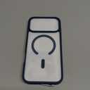 FNTCASE for iPhone 17 Pro-Max Case: Clear Magnetic Phone Cases with Screen Protector Compatible with Magsafe Slim Anti Yellowing Rugged Shockproof Protective Transparent Cell Phone Cover (B-Blue)