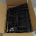 Dish Drying Rack, 2 Tier Space-Saving Dish Rack, Multifunctional Dish Drainer for Kitchen Counter with Drainboard/Utensil/Cup Holder Rustproof Carbon Steel, Black