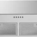 FIREGAS Range Hood 28 inch, Built-in Stainless Steel Kitchen Vent Hood with 450 CFM, 3 Speed Exhaust Fan, 2 LED Lights & Button Control, Ducted/Ductless Convertible