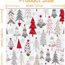 GOOESING Merry Christmas Shower Curtain Winter Christmas Tree with Snowflake Waterproof Bath Curtain for Bathroom Xmas Holiday Bathroom Decorations with Hooks 72x72 Inch