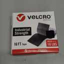 VELCRO Brand Heavy Duty Tape | 16 Foot Roll | Strong Sticky Back Adhesive Holds up to 10 lbs | Industrial Strength Fasteners for Indoor or Outdoor Use | 1-1/2in Width, Black (VEL-30838-USA)