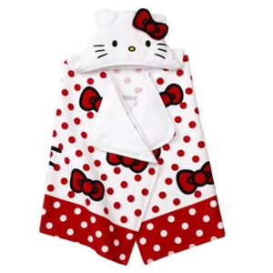 Hello Kitty Kids Hooded Towel 24x50inc