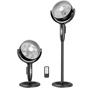 Vaofly Cordless Rechargeable Pedestal Fan, 12000mAh Battery, Remote Control