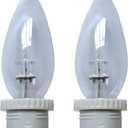 Brite Star Battery Operated Tiffany Replacement Bulb - 2 Count Flameless Candles with Timer- Perfect for Home Decor