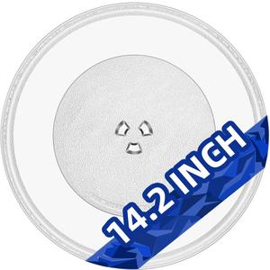 14-1/8" Microwave Glass Plate compatible with GE WB48X35496 replacement for 14.2 inch LG Microwave Glass Turntable MJS47373304 Panasonic, A06014000AP