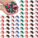Gemscream 200 Pcs Mini Hedgehog Figurine Miniature Resin Animal Figure Multicolor Hedgehog Outdoor Garden Ornament Decor for Christmas Party Gift Cake Toppers Moss Landscape DIY Fairy Decor, 5 Color