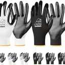 toolant Nitrile Coating Work Gloves for Men, Superior Oil Resistance, Safety Work Gloves with Grip, Touch Screen 3 pcs