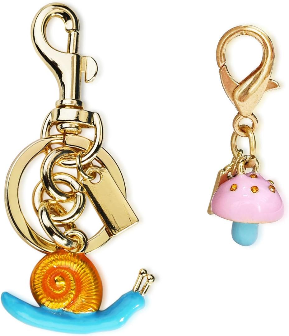 2 x 2Pcs Bag Charms for Handbags-Purse Charm for Women- Keychain Charms for Purses Accessory Birthday Christmas Valentine Gifts