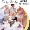 Party Solids White Round Tablecloths Plastic Table Cloth Disposable 48 Pack 84" Inch Round Table Cloth Disposable White Tablecloths Plastic Tablecloth Indoor/Outdoor Tablecloth Party Supplies