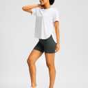 Soothfeel Women's Short Sleeve Workout Shirts Breathable Yoga T-Shirts with Side Slits Athletic Tee Tops