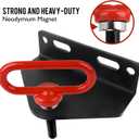 Mission Automotive Magnetic Trailer Hitch Pin - 4mm x 25mm, Red - Neodymium One-Hand Hook & Release for Lawn Mower & Utility Trailer - Compatible with Most Lawn Tractors & ATVs