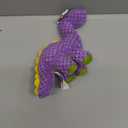 goDog Checkers Just for Me Dinos Bruto Squeaky Plush Dog Toy, Chew Guard Technology - Purple, Mini