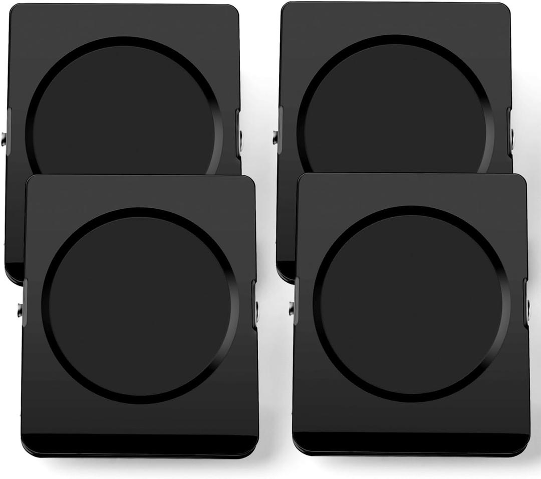 Grtard Strong Magnetic Clips, 2.2 Inch Extra Large Magnetic Clips Heavy Duty, 4Pack Magnet Clip for Fridge, Clip Magnets for Refrigerator, Whiteboard, Classroom, Kitchen, Office Organizer (Black)