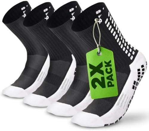 Lux Dual Grip Socks - Soccer Grip Socks for Men and Women. GripArray Performance & Comfort