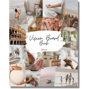 Lamare Vision Board Book - 1000+ Aesthetic Vision Board Images & Motivational Quotes, Vision Board Supplies, Vision Board Kit, Collage Book for Manifestation, Self Care & Goal Setting