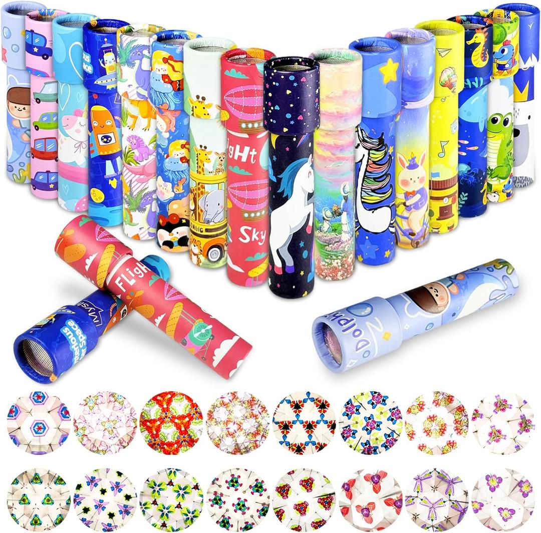 Anyumocz 16 Pcs Classic Kaleidoscopes,Magic Kaleidoscopes Toys,Cute Educational Kaleidoscope,Colorful and Varied Kaleidoscope for Kids,School Classroom Students Prizes,Birthday,Party Favors,Gifts