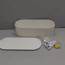 White Cable Box Organizer, Plastic Cord Hider Box with Lid for Desk and Floor, Power Strips Cover for Home, Office, Computer, TV, School, Kitchen, Surge Protector Cover (Small)