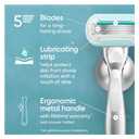 Gillette Venus Extra Smooth Sensitive Razor for Women, Includes 1 Reusable Razor Handle + 2 Refills, for Sensitive Skin with Metal Handle and Shower Holder