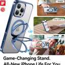 CASEKOO Desert Titanium for iPhone 16 Pro Case with Magnetic Invisible Stand [Compatible with MagSafe] [16FT Military-Grade Protection] Shockproof Polished Frame Phone Grip Cover 6.3 inch Gold