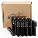 GAsupply M14x1.5 Lug Bolts 40mm Shank Fit for BMW x3 x5 Land Rover Range Rover, Black 14x1.5 Spline Lug Bolt Aftermarket Wheel Cone Seat (NOT OEM), 20pcs+1 Stock Stud Key