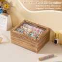 Bracelet Storage Box Holds Up to 150 Bangles, Bracelet Organizer with Clear Lid & Rods, Jewelry Display Case for Multiple Sizes, Dust-Proof Design