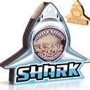 Ripeng Shark Tooth Display Case 12 x 10 Inch Shark Teeth Holder Wooden Shadow Box Display on the Table for Collectors Nice Vacation Beach Home Decor Gift Souvenir Frame Storage Box