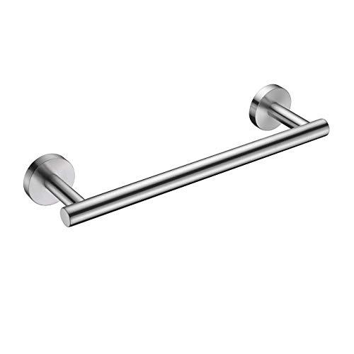 Nolimas 12 Inch Bath Hand Towel Bar SUS 304 Stainless Steel Towel Rod Rack Holder Round Wall Mounted Suit for Kitchen, Bathroom,Living Room&Toilet, Anti Rust Brushed Nickel